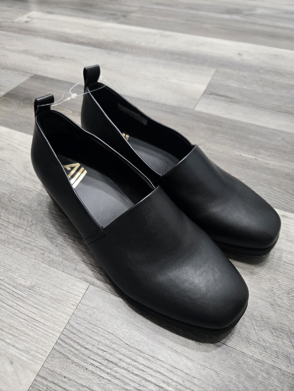 Aerosoles Aline black faux leather slip-on shoes